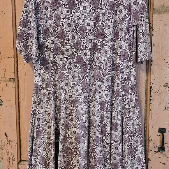 Effie's Heart Purple Patterned Midi Dress - Picture 3 of 11